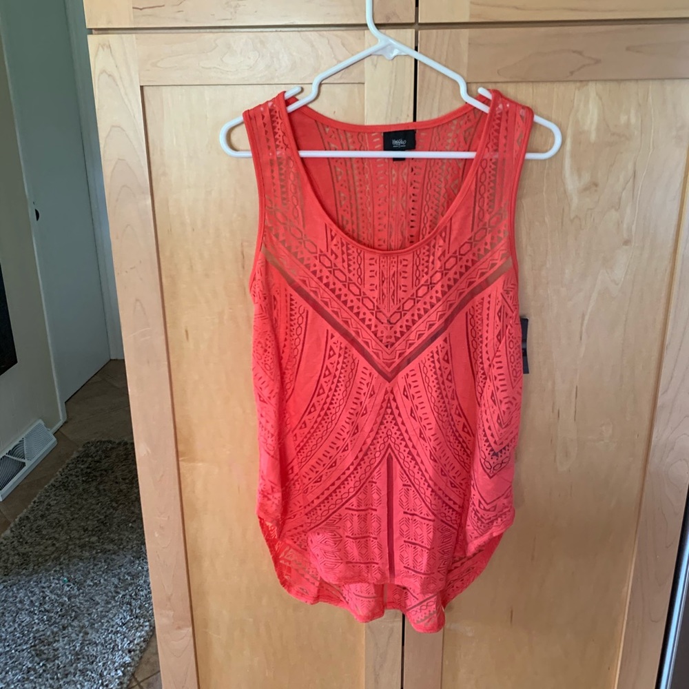 Coral racer back tank medium new with tags!
